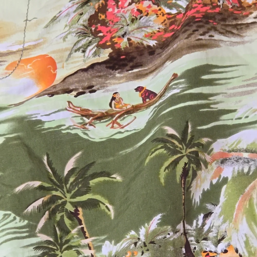 Tommy Bahama Reversible Board Swim Shorts Pocket Tropical Beach Active Green 9